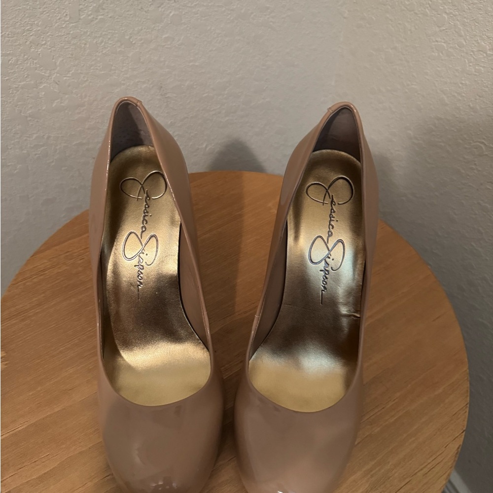 Jessica Simpson Tan Stiletto Heels Classic Design
